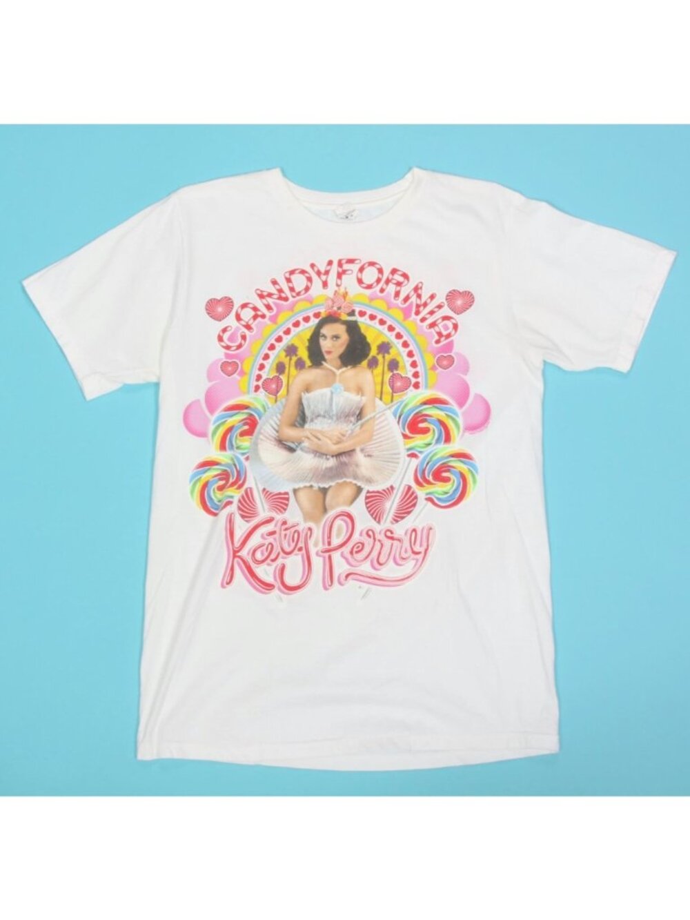 KATY PERRY Candyfornia White Staples Center 11-22-11 LA T-Shirt Tee sz M /301